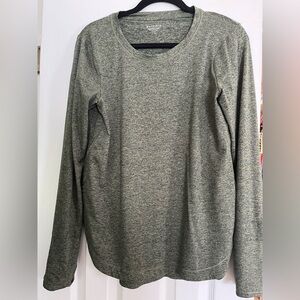 Athleta Uptempo Top Long Sleeve Size Medium Green Heather
